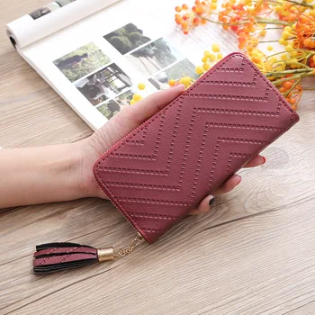 

Women's Wallet Leather Clutch Bag Hasp Wallet Zipper Long Purses Card Holder Cosmetic Handbags