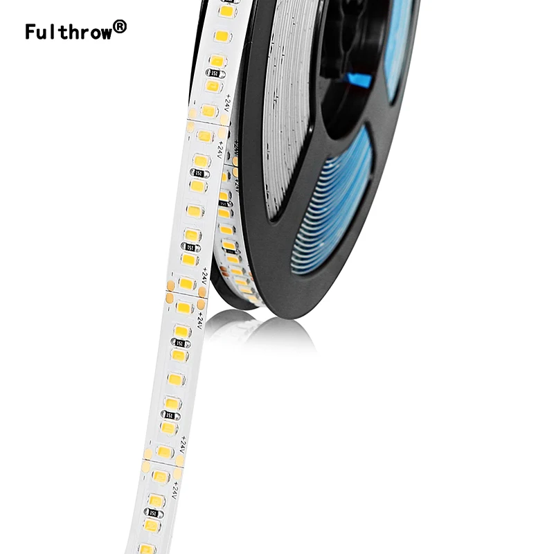 

Fulthrow SMD2835 White/Warm White LED Strip lamp Non-Waterproof 182D DC24V Flexible Tape 5M