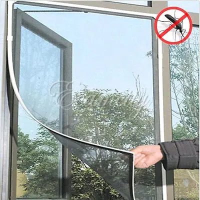 

Hand-free DIY White Screen window Magic Door Curtain Anti-Mosquito Screen window Fly Bug Insect Fashion 150X130CM 200X150CM