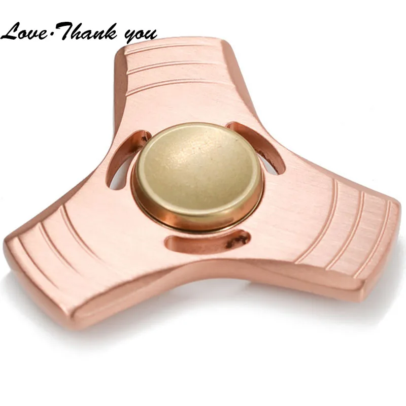 

2017 New EDC Tri-Spinner Fidget Toys Aluminum Alloy Hand Spinner Metal Fidget Spinner Stress Rotation Long Time Hand Spinner Toy