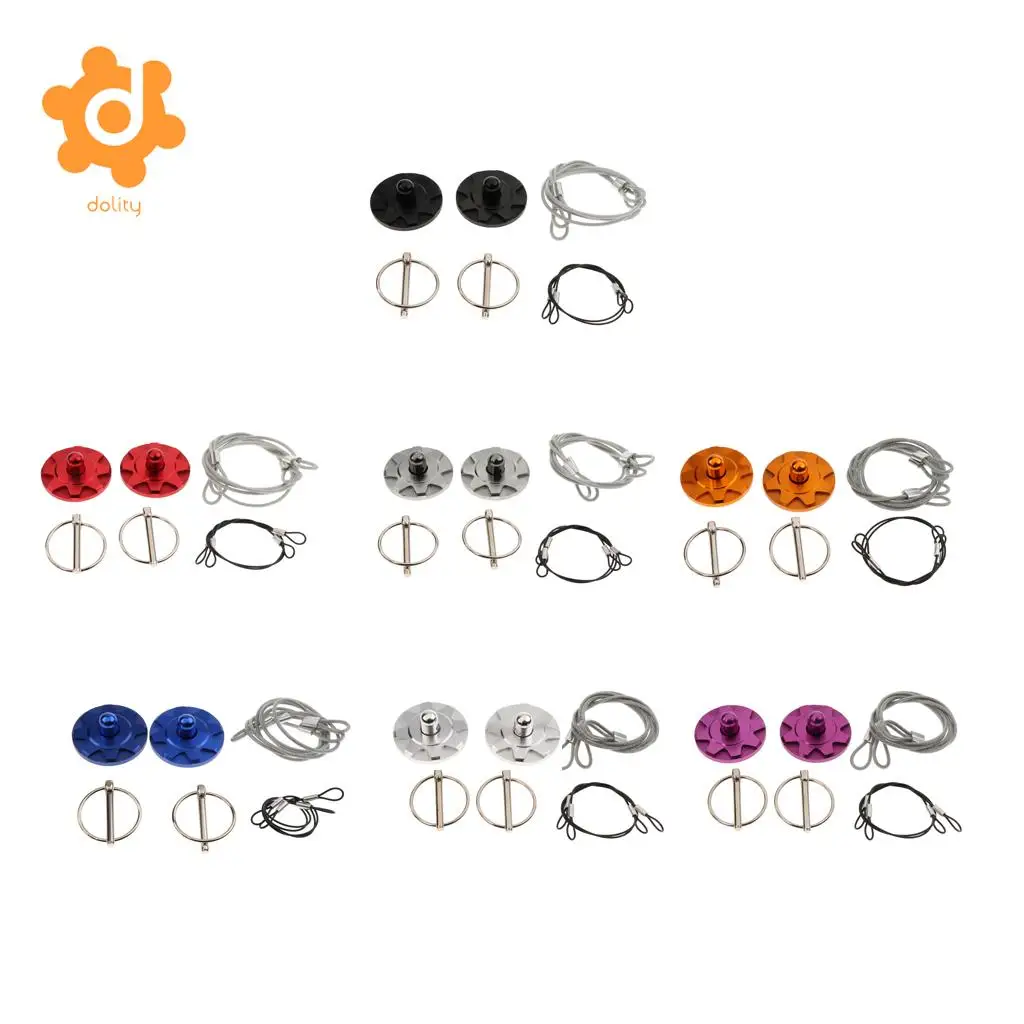 Aluminum Alloy Car Engine Hood Cover Lock Pull Line Bonnet Lid Latch