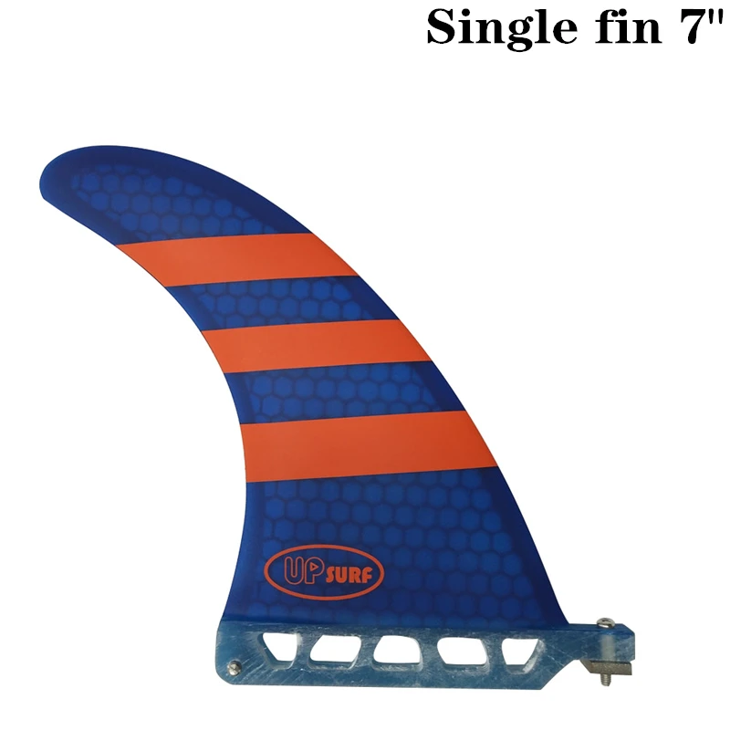 

Surf Longboard Fins Surfboard Single Fin 7" Surf Blue/Red color Surfing Fin 7 Length