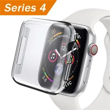 ASHEI силиконовый мягкий полный защитный чехол для Apple Watch TPU крышка 44 мм 40 мм iwatch серия 4 все вокруг ультра-тонкая прозрачная рамка