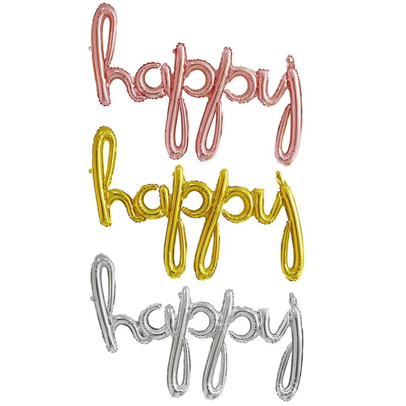 

5pc Happy Letter Balloons High Quality Happy Birthday Party Wedding Decorations Kids Birthday Balloons Single Happy Balloons