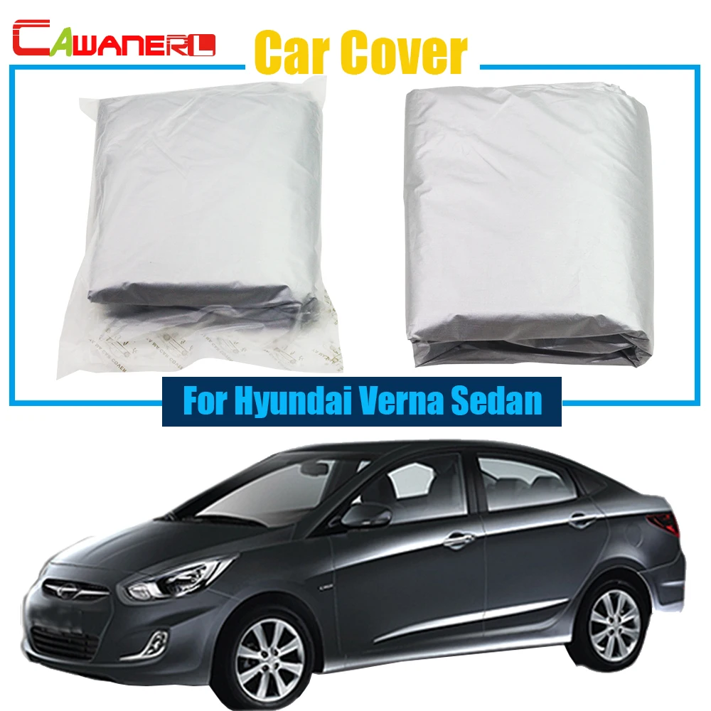 Cawanerl Gray Car Cover Sun Snow Rain Resistant Protector Anti Uv Cover