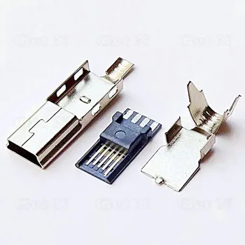 

1000pcs/lot Welded-On 5-pin Mini USB Plug Male Connector T-shaped Extra Thin Enironment-friendly