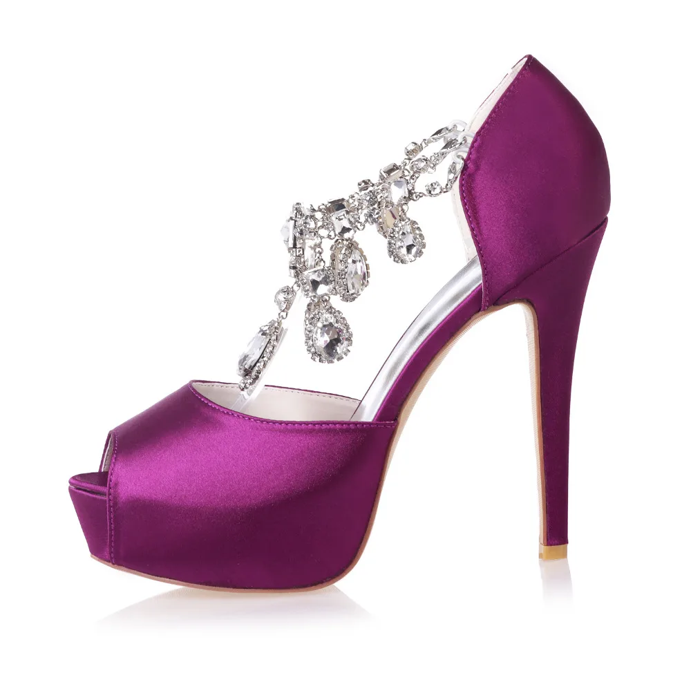Creativesugar Sexy platform open toe satin pumps crystal diamond tassel strap party bridal wedding prom evening dress shoes heel Creativesugar Sexy platform open toe satin pumps crystal diamond tassel strap party bridal wedding prom evening dress shoes heel