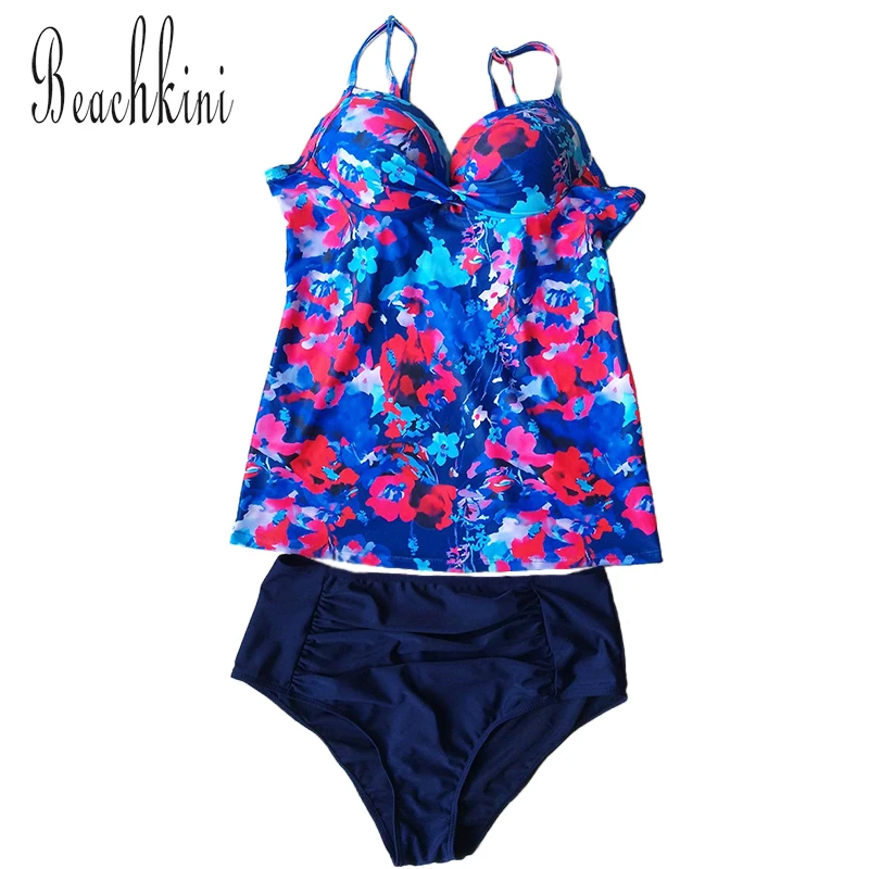 Printed Swimwear Women Two Pieces Swimsuit High Cut Bathing Suit Bottom Push Up Tankinis Set New Plus Size Swim Wear Printed Swimwear Women Two Pieces Swimsuit High Cut Bathing Suit Bottom Push Up Tankinis Set New Plus Size Swim Wear