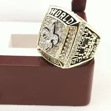 Que Puede Vencer A Nuestros Anillos, alta Calidad 2009 New Orleans Saints de Super Bowl Campeonato Del Mundo Anillo con Cajas De Madera