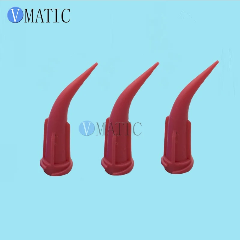 

Free Shipping Quality 100Pcs 25G Red TT Tapered Bend Dispensing Plastic Needle Tips