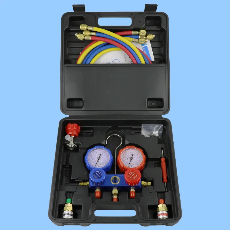 

Refrigerant Manifold Gauge HVAC R134A R22 Adapter with 150cm Charging Hose 1/4" SAE