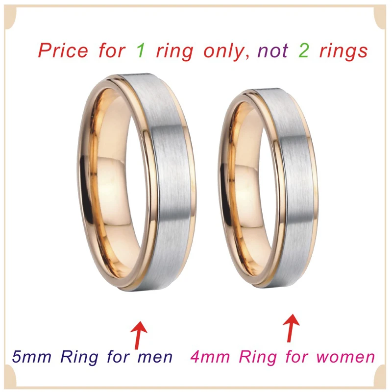 Classic Alliances anniversary engagement titanium stainless steel jewelry wedding band couple rings for men and women (5)