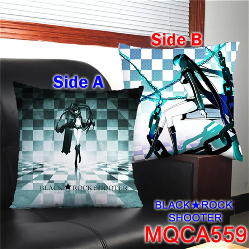 Аниме Black Rock Shooter Декоративные подушки пользовательские 45x45 см квадратный мягкой две стороны напечатаны Подушки Детские Подушки для аниме Вентиляторы подарок