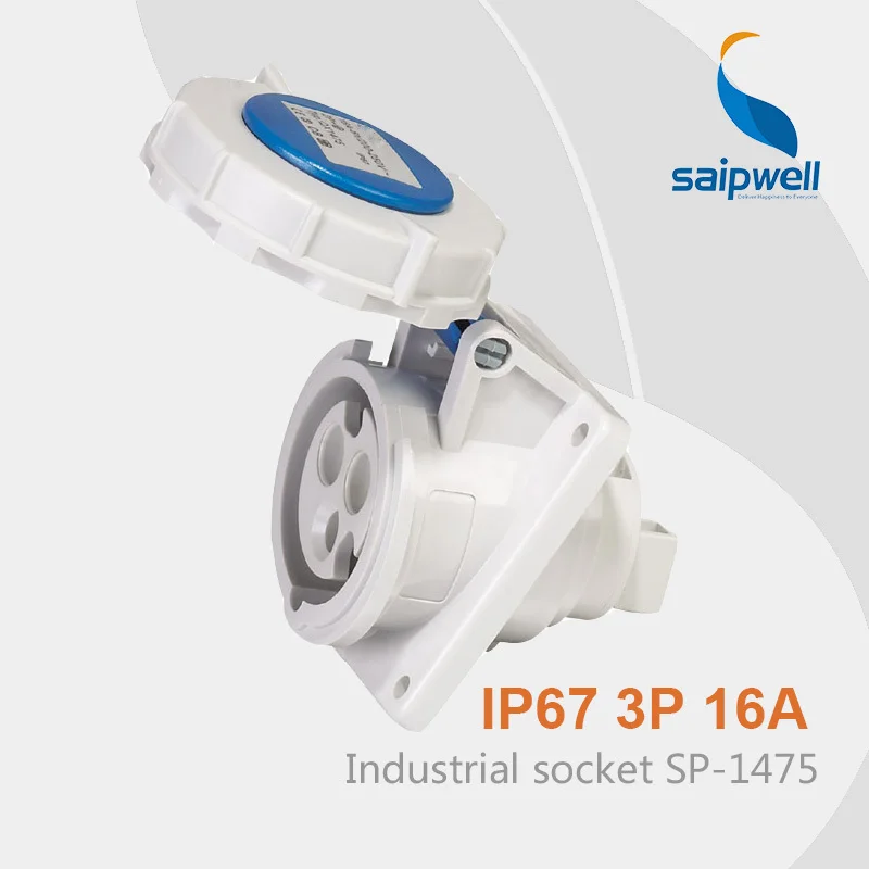Saipwell iec разъем Промышленные вилки и розетки ip67 3 контактный SP-1475 высокое качество |