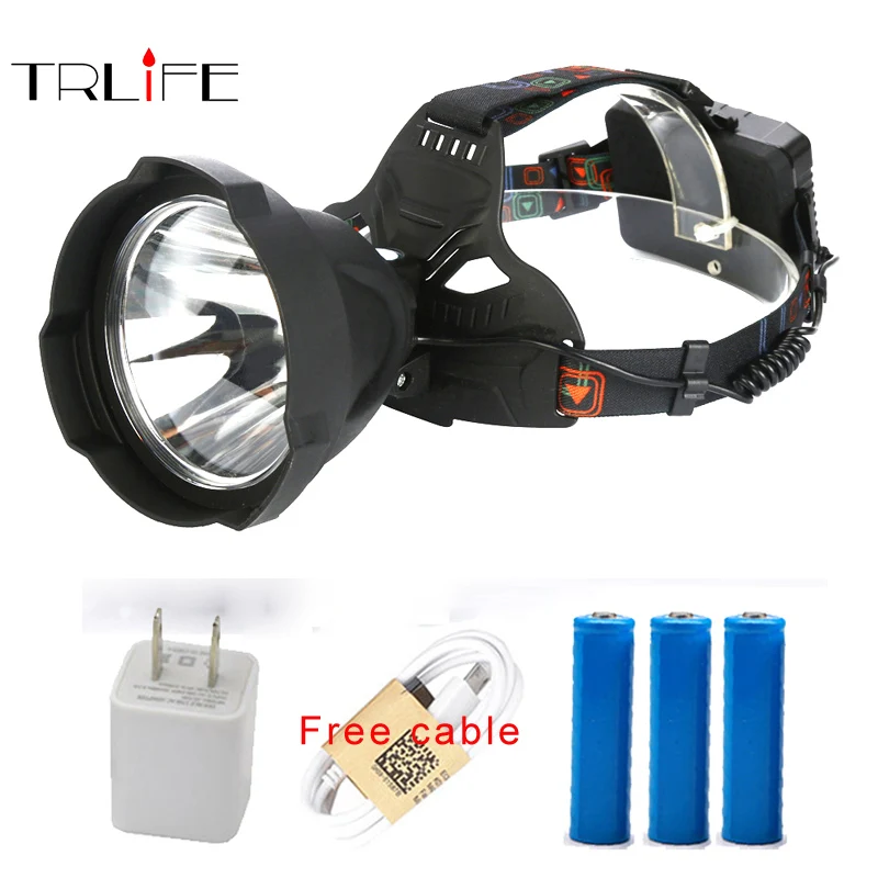Super bright 15000lums USB Rechargeable LED Headlamp Head Lamp Powerful