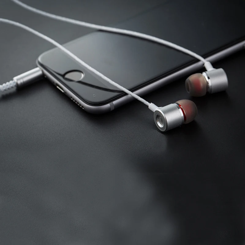 TEBAURRY S1 Metal Earphones with Microphone Super Bass Headset Earbuds In-ear Earphone for phone Xiaomi iphone audifonos