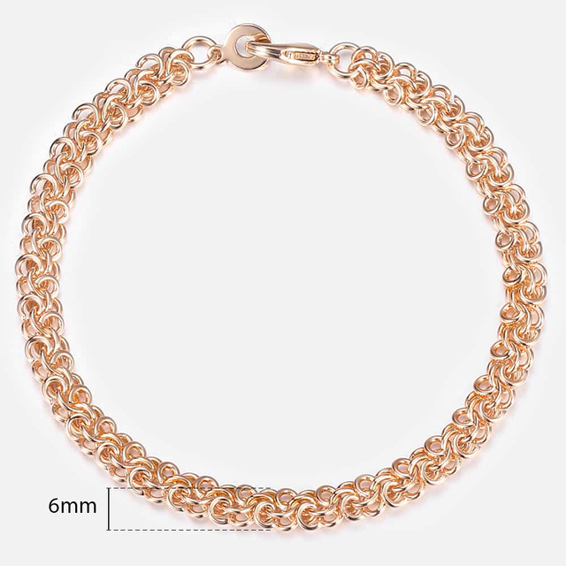 Bracelets For Women Men 585 Rose Gold Curb Snail Foxtail Venitian Link Chains Bracelet on hand Fashion Jewelry Gifts CBB1