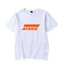 Новое поступление ATEEZ Футболка Мужская/женская многоцветная Повседневная футболка удобная летняя 3D с коротким рукавом крутая футболка 4XL