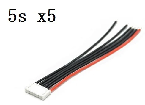 1s 2s 3s 4S 5S 6s 22AWG кабель 10 см(100 мм) RC Lipo зарядное устройство проводка 7,4 В 11,1 В 14,8 в 22,2 в для IMAX B3 B6 зарядное устройство - Цвет: Светло-серый