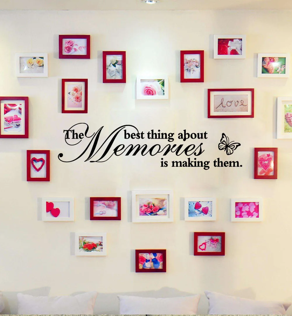 

The Best Thing About Memories is Making Them Picture Frame Pattern Removable Wall Stickers Home Decor Removable Wallpapers