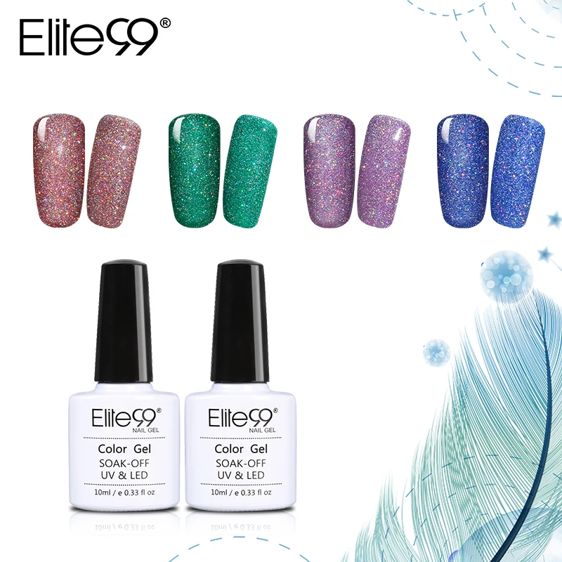 

Elite99 10ml Soak Off Bling Neon Color Gel Polish Long Lasting UV LED Nail Varnish Shimmer Nail Art Gel Design Wholesale