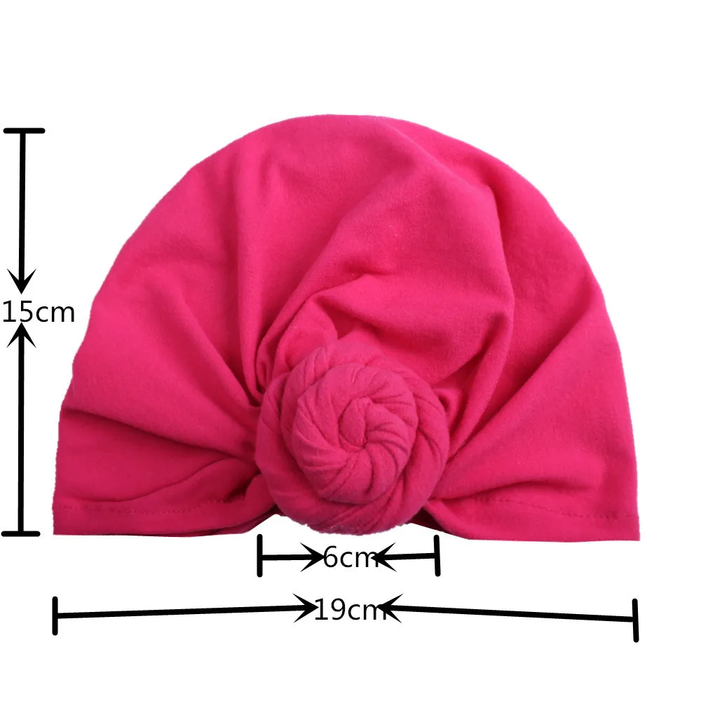 

newborn baby turbans infant hatsSolid Knotted Cap Unisex Cotton Soft Cute Hats Newborn Head Accessories