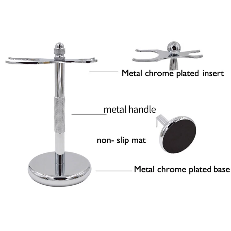 Роскошный хромированный держатель для безопасной бритвы и щетки для ванной комнаты, новейшая подставка для бритья, роскошные подарки