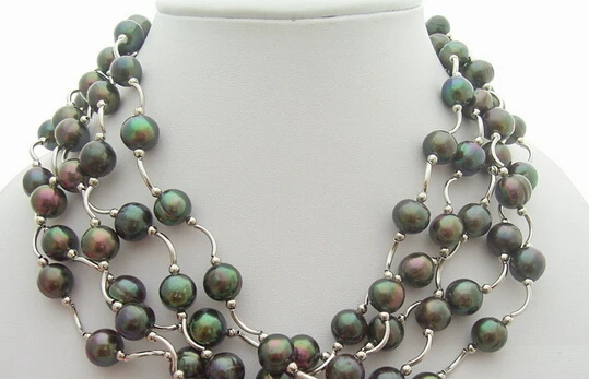 

huij 003529 Wholesale 5 Pieces Black Pearl Necklace