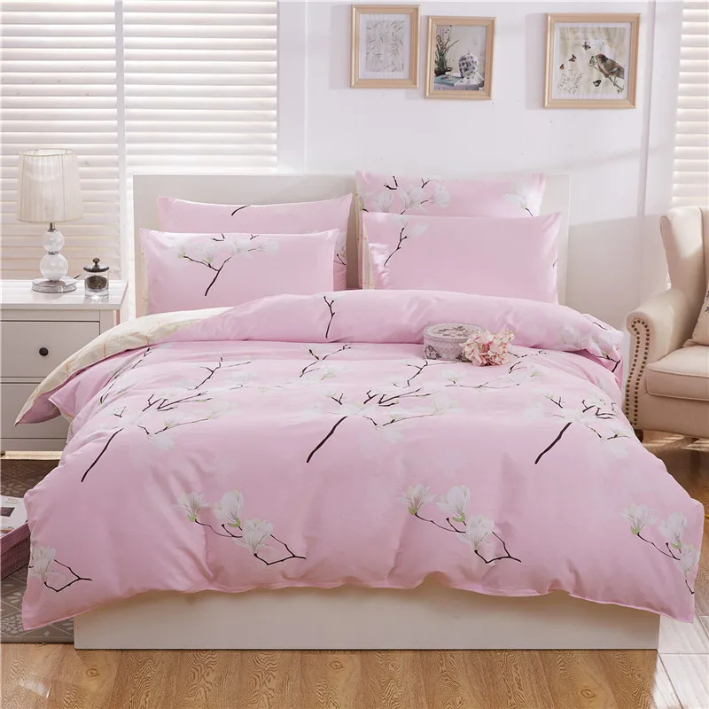 Luxury elegant garden 100% cotton 3/4pcs Bedding set ...