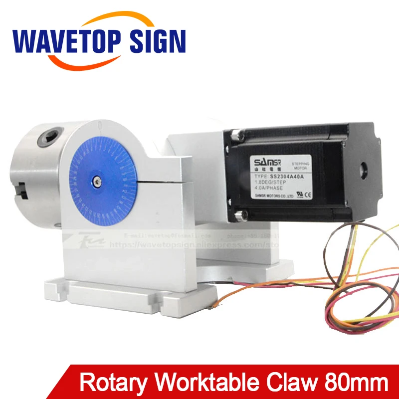 

Fiber Laser Mark Machine Rotary Worktable with Claw 80mm