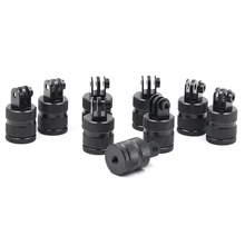 For GoPro Hero 5 4 SJCAM SJ4000 Aluminium 360 Degree Rotatable Mount Adapter for Go pro Accessories for XiaoMi Yi Action Camera
