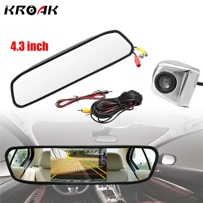 

4.3Inch HD Car Rearview Mirror Monitor with 170 Degrees Waterproof Car Rear View Camera Auto Parking System Display