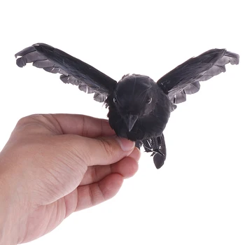 

Artificial Crow Garden Flocked Halloween Decoration Birds Crow Decoy Raven