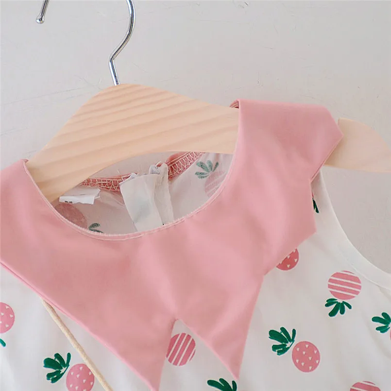 Girls dress Toddler Kid Baby Girl Plaid Fruit Printed Party Princess Dress Clothing robe fille #4J10 (4)