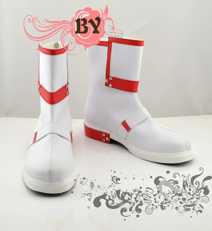 Anime Sword Art Online Kirito Cosplay Shoes White/Red Boots Any Size