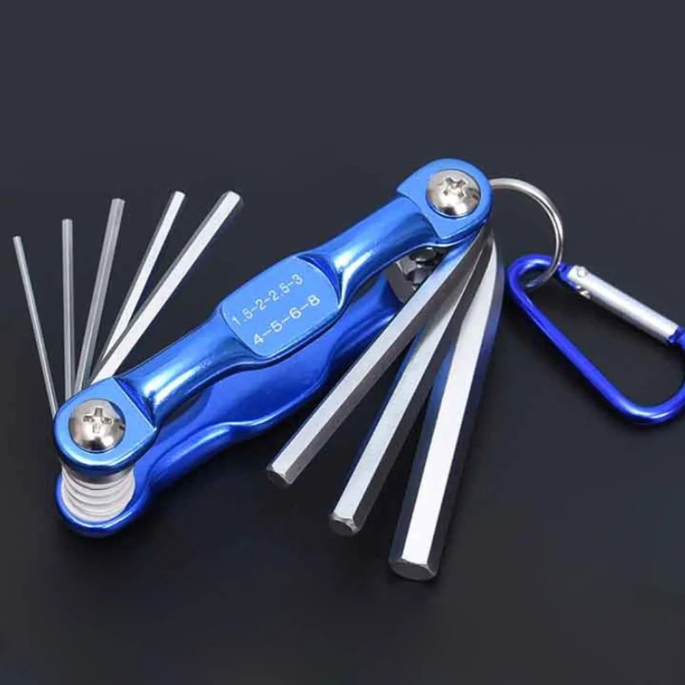7/8pc Folding Hex Key Set Portable Allen Wrench Tool Spanner Repair Tools new | Инструменты