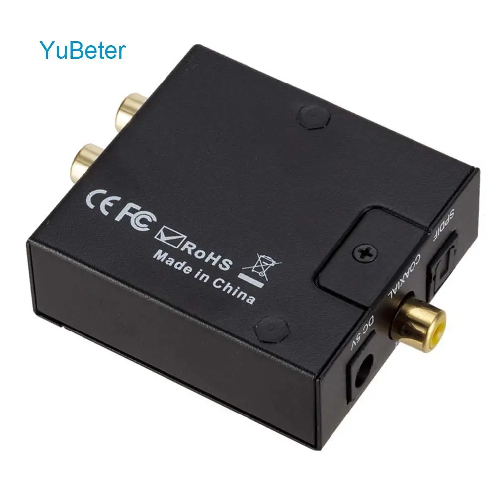 

YuBeter DAC Amplifier Decoder Digital to Analog Audio Converter Optical Coaxial Toslink SPDIF Audio RCA Signal to Analog L/R 3.5