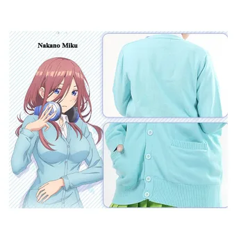 

Free Shipping AnimeTheQuintessential Quintuplets Halloween Women Cosplay Costume Nakano Ichika Uniform Skirt+Shirt+Sweater+Socks