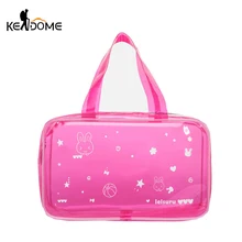 Водонепроницаемая пляжная сумка для хранения, сумка-тоут, сумки для женщин, EVA, прозрачный, для отдыха, с рисунком, пластиковый мешочек, для ванной, для мытья, сумки XA639WD