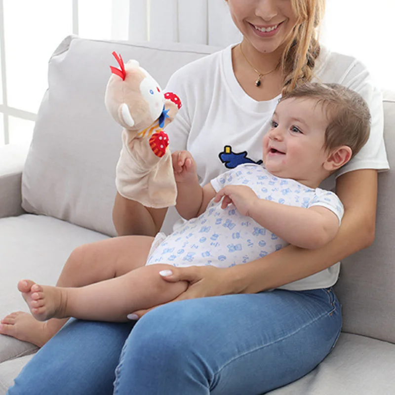 Baby Appease Towel Cute Cartoon Puppet Plush Toy Doll Hand