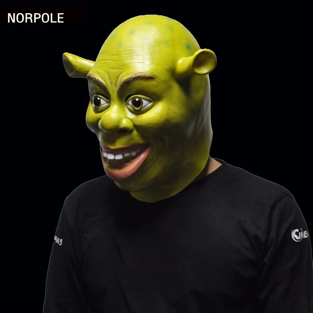 

Green Shrek Latex Masks Movie Cosplay Prop Adult Animal Party Mask for Halloween
