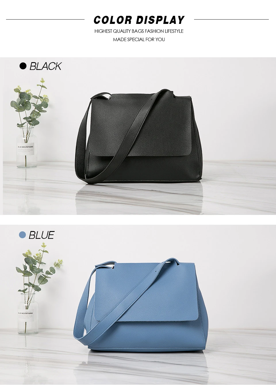 Женская сумка-тоут, простая сумка на плечо, одноцветная сумка из искусственной кожи, сумки на одно плечо, женские сумки, женская сумка-мессенджер | VK5117