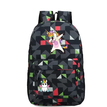

Polyester Children Unicorn Printing School Backpack For Teeange Girls Boys Cute Cartoon School Bags Kids travel Backpack