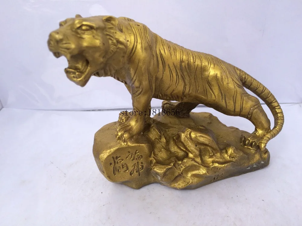 antique antiques chinese brass carre Tigers statuestatuestatue