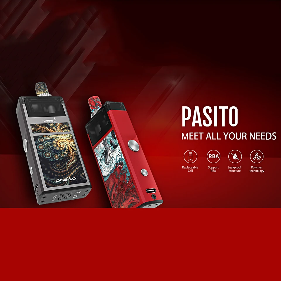 Original Smoant pasito Kit&nbsp;with 1100mAh Top Adjustable&nbsp;airflow&nbsp;control&nbsp;system Innovatively&nbsp;rebuildable&nbsp;pod&nbsp;system&nbsp;E Cigarette (1)