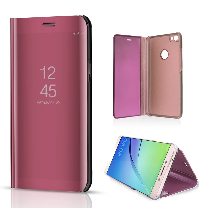 sk smart Flip phone cases For xiaomi redmi note 5 case Mirror cases For