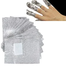 100 Pcs Aluminium Foil Nail Art Soak Off Acrylic Gel Nail Polish Nail s Remover