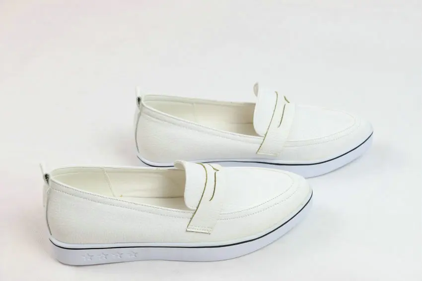 ESVEVA/универсальная модная женская обувь белого цвета, размеры 34-40 простая обувь на платформе и низком каблуке женская повседневная обувь из искусственной кожи с острым носком