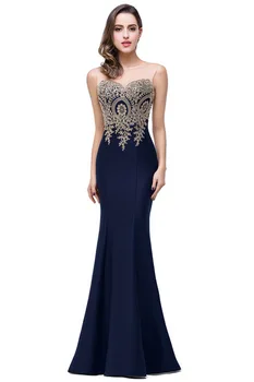 

Sexy Mermaid Bridesmaid Dress Appliques Long Robe Demoiselle D'honneur Royal Women Slim Prom Party Gowns Vestido De Festa