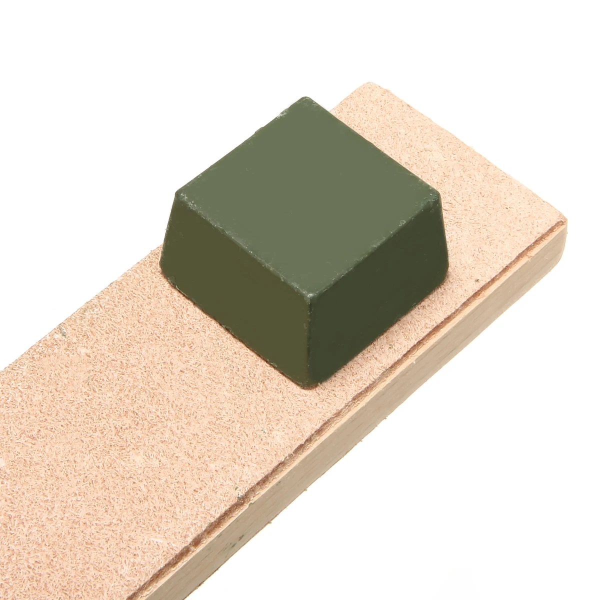 DIY Handmade Dual Sided Leather Blade Strop Sharpener Tool Wooden Razor Sharpener Polishing Green Compounds Kit Set